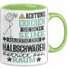Halbschwäger Geschenk Tasse Lustiger Spruch Erheben Sie Sich Der Halbschwäger Betritt den Raum Grün Trendation