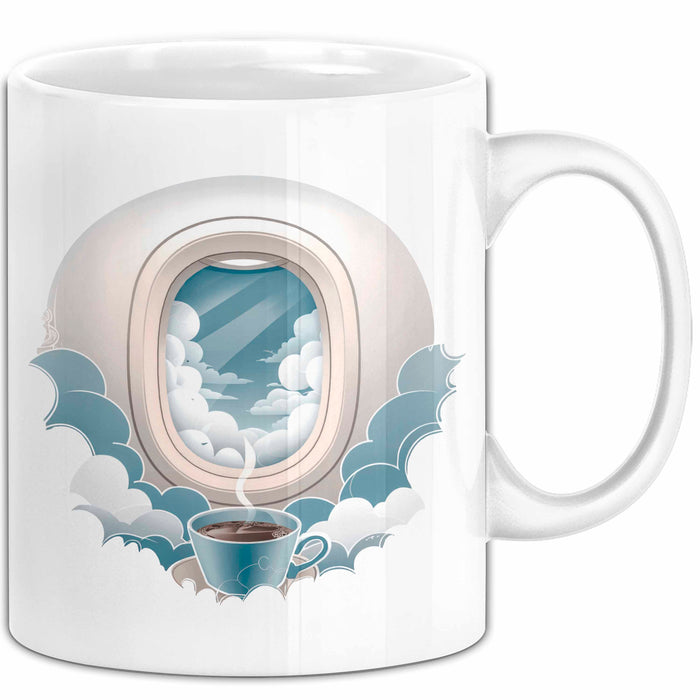 Flugbegleiter Tasse Geschenkidee Kabinencrew Lustiger Spruch Geschenkidee Lustig Weiß Trendation