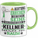 Kellner Geschenk Tasse Lustiger Spruch Erheben Sie Sich Der Kellner Betritt den Raum Grün Trendation