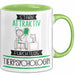 Tierpsychologin Tasse Geschenk Becher Stark Attraktiv Furchtlos Tierpsychologin Lustige Geschenkidee Grün Trendation