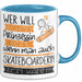 Skateboarderin Tasse Geschenk Spruch Wer Will Schon Prinzessin Sein Wenn Man Auch Skateboarderin Sein Kann Blau Trendation