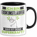 Eiskunstläufer Tasse Geschenk für Eiskunstläufer Geburtstag Lustiger Spruch Kaffee-Becher Was Ist Deine Superkraft Schwarz Trendation