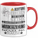 Musikerziehung Geschenk Tasse Lustiger Spruch Erheben Sie Sich Der Musikerziehung Betritt den Raum Rot Trendation