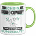 Rodeo-Cowboy Tasse Geschenk für Rodeo-Cowboy Geburtstag Lustiger Spruch Kaffee-Becher Was Ist Deine Superkraft Grün Trendation