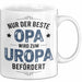 Opa Großvater Tasse Geschenk Lustige Geschenkidee Spruch Nur Der Beste Opa Wird Zum Uropa Befördert Weiß Trendation