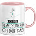Geschenk für Slacklinerin Tasse Lustige Geschenkidee Geburtstag Ich Bin Slacklinerin Ich Darf Das Rosa Trendation