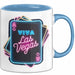 Las Vegas Nevada USA Tasse Geschenk Lustige Geschenkidee Spruch Viva Las Vegas Blau Trendation
