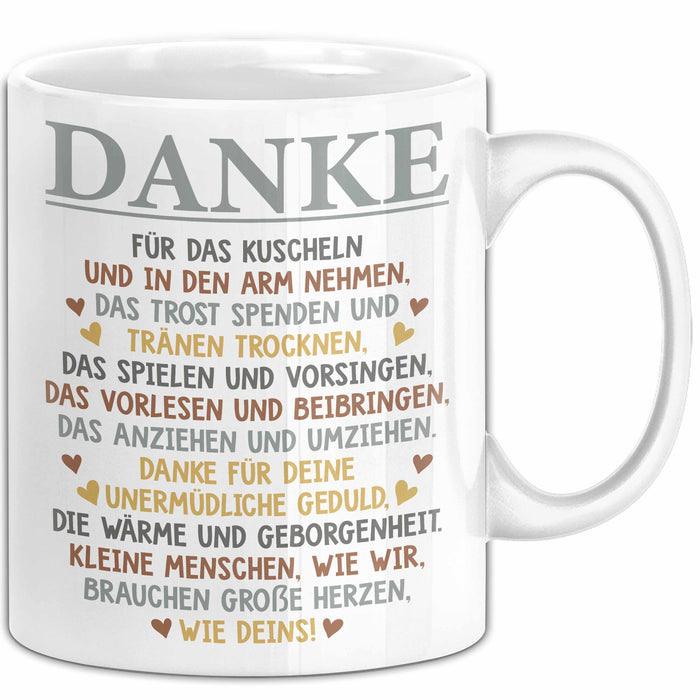 Unterricht Lehrer Wertschätzung Tasse Geschenk Lustige Geschenkidee Spruch Danke Für Das Kuscheln Weiß Trendation