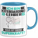 Kiteboarding-Lehrer Tasse Geschenk für Kiteboarding-Lehrer Geburtstag Lustiger Spruch Kaffee-Becher Was Ist Deine Superkraft Blau Trendation