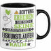 Eiskunstläufer Geschenk Tasse Lustiger Spruch Erheben Sie Sich Der Eiskunstläufer Betritt den Raum Schwarz Trendation
