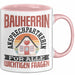 Bauherrin Tasse Geschenk Frauen Haus Bauen Hausbau Geschenk Ansprechpartnerin Für Alle Wichtigen Fragen Frauen Rosa Trendation