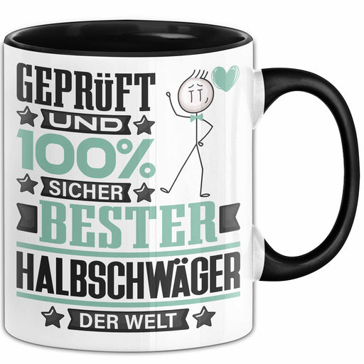Halbschwäger Geschenk Lustiger Spruch für Halbschwäger Geschenkidee Bester Halbschwäger Der Welt Schwarz Trendation