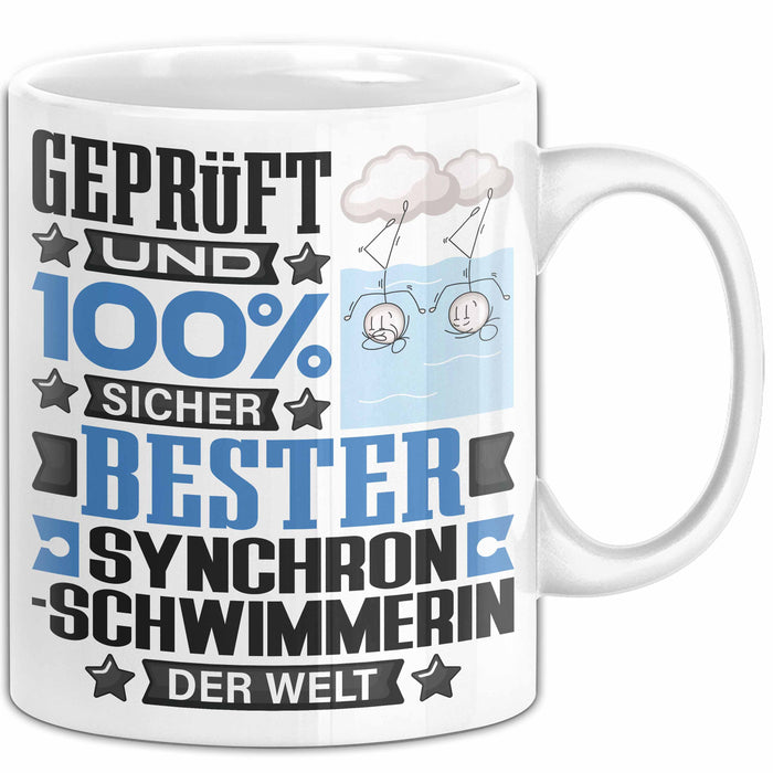 Synchronschwimmerin Geschenk Lustiger Spruch für Synchronschwimmerin Geschenkidee Bester Synchronschwimmerin Der Welt Weiß Trendation
