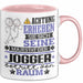 Jogger Geschenk Tasse Lustiger Spruch Erheben Sie Sich Der Jogger Betritt den Raum Rosa Trendation