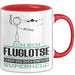 Fluglotse Geschenk Tasse Ich Bin Fluglotse Aber Sag Doch Einfach Superheld Lustige Geschenkdiee für Fluglotse Kaffee-Becher Rot Trendation
