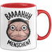 Antisozial Tasse Geschenk Baaahhh Menschen Geschenkidee Lustig Sarkasmus Rot Trendation