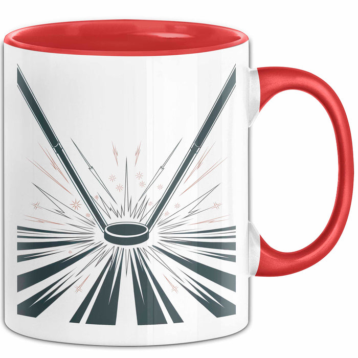 Eishockey Spieler Tasse Geschenk Lustige Geschenkidee Spruch Für Eisbahn Krieger Rot Trendation