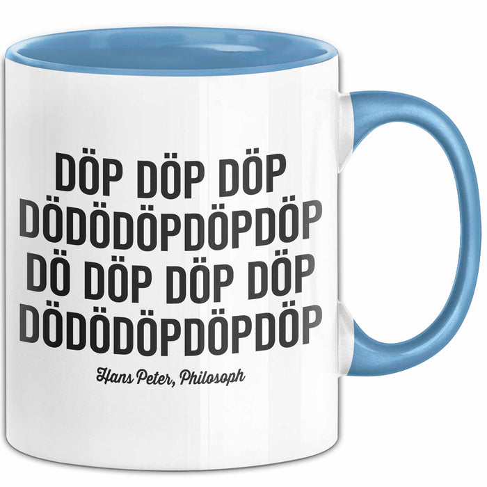 Rave House Musik Festival Party Tasse Geschenk Lustige Geschenkidee Spruch Blau Trendation