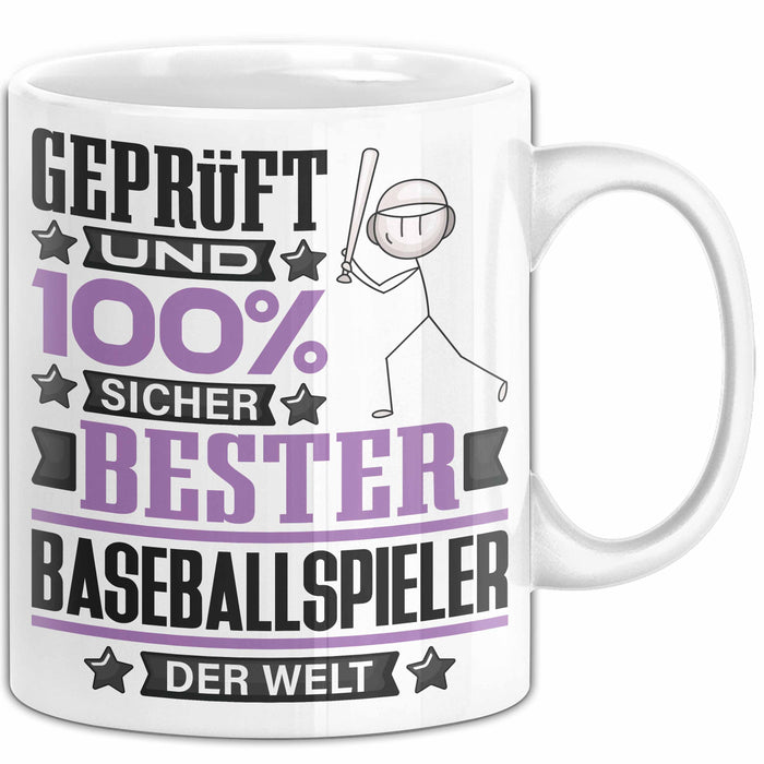 Baseballspieler Geschenk Lustiger Spruch für Baseballspieler Geschenkidee Bester Baseballspieler Der Welt Weiß Trendation