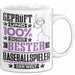 Baseballspieler Geschenk Lustiger Spruch für Baseballspieler Geschenkidee Bester Baseballspieler Der Welt Weiß Trendation