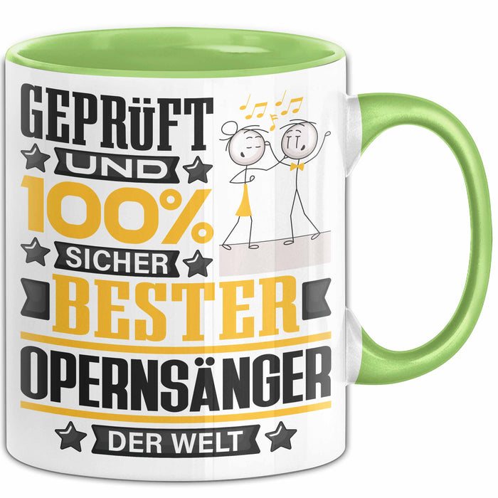 Opernsänger Geschenk Lustiger Spruch für Opernsänger Geschenkidee Bester Opernsänger Der Welt Grün Trendation