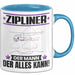 Zipliner Tasse Geschenk für Zipliner Der Mann Der Alles Kann Geschenkidee zum Geburtstag Blau Trendation
