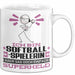 Softballspielerin Geschenk Tasse Ich Bin Softballspielerin Aber Sag Doch Einfach Superheld Lustige Geschenkdiee für Softballspielerin Kaffee-Becher Weiß Trendation