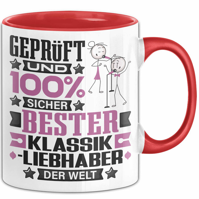 Klassikliebhaber Geschenk Lustiger Spruch für Klassikliebhaber Geschenkidee Bester Klassikliebhaber Der Welt Rot Trendation