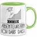 Geschenk für Abenteurerin Tasse Lustige Geschenkidee Geburtstag Ich Bin Abenteurerin Ich Darf Das Grün Trendation