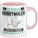 Hobbymaler Tasse Geschenk für Hobbymaler Geburtstag Lustiger Spruch Kaffee-Becher Was Ist Deine Superkraft Rosa Trendation