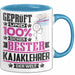 Kajaklehrer Geschenk Lustiger Spruch für Kajaklehrer Geschenkidee Bester Kajaklehrer Der Welt Blau Trendation