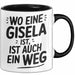 Gisela Tasse Geschenk Wo Eine Gisela Ist Ist Auch Ein Weg Geschenkidee Becher mit Name Schwarz Trendation