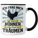 Trendation - Landwirt Spruch Geschenk Tasse Landwirtschaft Geschenke für Männer Traktor Spruch Kaffeetasse Hühner-Flüsterer Bauer Schwarz Trendation