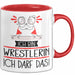 Geschenk für Wrestlerin Tasse Lustige Geschenkidee Geburtstag Ich Bin Wrestlerin Ich Darf Das Rot Trendation