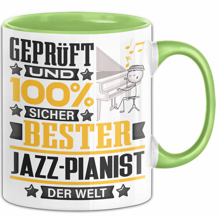 Jazz-Pianist Geschenk Lustiger Spruch für Jazz-Pianist Geschenkidee Bester Jazz-Pianist Der Welt Grün Trendation
