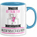 Musikbibliothekarin Tasse Geschenk Becher Stark Attraktiv Furchtlos Musikbibliothekarin Lustige Geschenkidee Blau Trendation