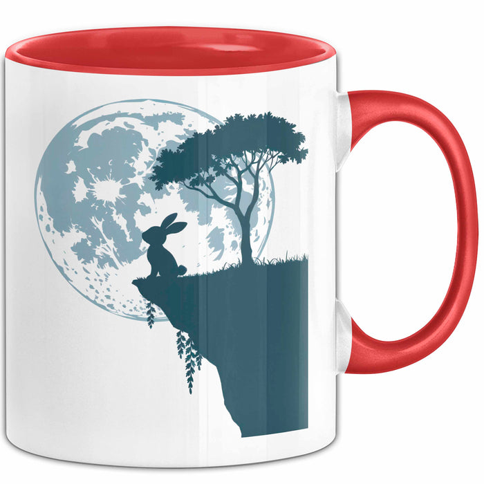 Kaninchen Hase Tierliebhaber Tasse Geschenk Lustige Geschenkidee Spruch Rot Trendation