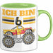 6. Geburtstag Geschenk Tasse Becher Jungs Trucks Geburtstagsgeschenk Ich Bin 6 Grün Trendation