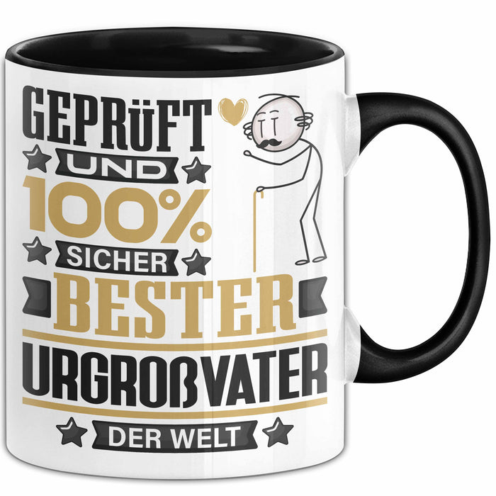 Urgroßvater Geschenk Lustiger Spruch für Urgroßvater Geschenkidee Bester Urgroßvater Der Welt Schwarz Trendation