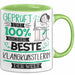 Beste Klangkünstlerin Der Welt Tasse Geschenk für Eine Klangkünstlerin Geprüft Und Sicher Geschenkidee Geburtstag Weihnachten Grün Trendation