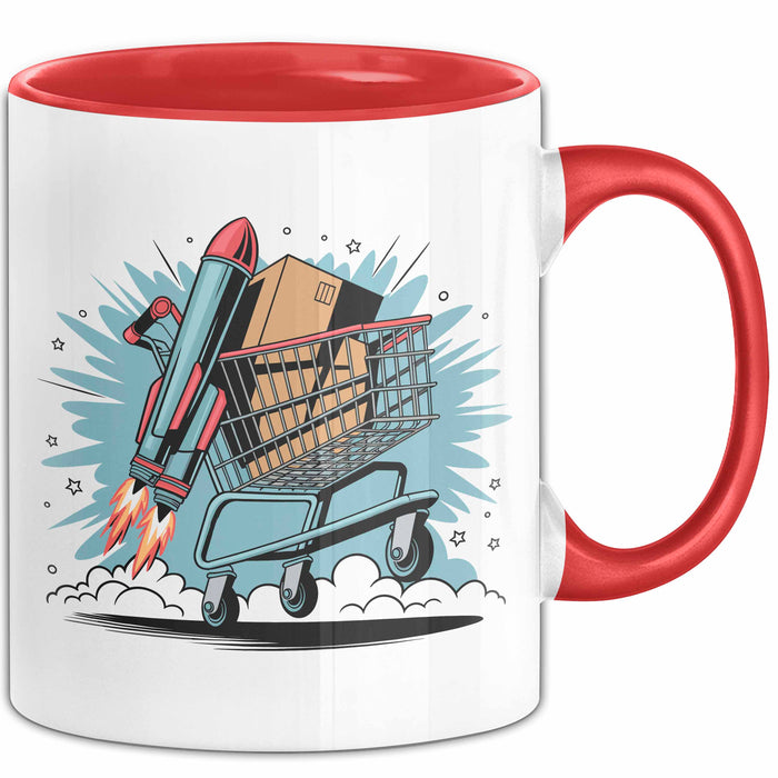 E Commerce Verkäufer Tasse Geschenkidee Online Unternehmer Rot Trendation