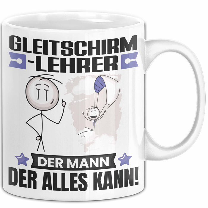 Gleitschirmlehrer Tasse Geschenk für Gleitschirmlehrer Der Mann Der Alles Kann Geschenkidee zum Geburtstag Weiß Trendation