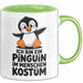 Sarkastischer Pinguin Tasse Geschenk Lustige Geschenkidee Spruch Ich Bin Ein Pinguin Grün Trendation