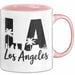 Los Angeles LA Kalifornien USA Tasse Geschenk Lustige Geschenkidee Spruch Rosa Trendation