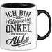 Tätowierter Onkel Tasse Geschenk Lustige Geschenkidee Spruch Schwarz Trendation