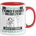 Tonstudio-Besitzer Tasse Geschenk für Tonstudio-Besitzer Geburtstag Lustiger Spruch Kaffee-Becher Was Ist Deine Superkraft Rot Trendation