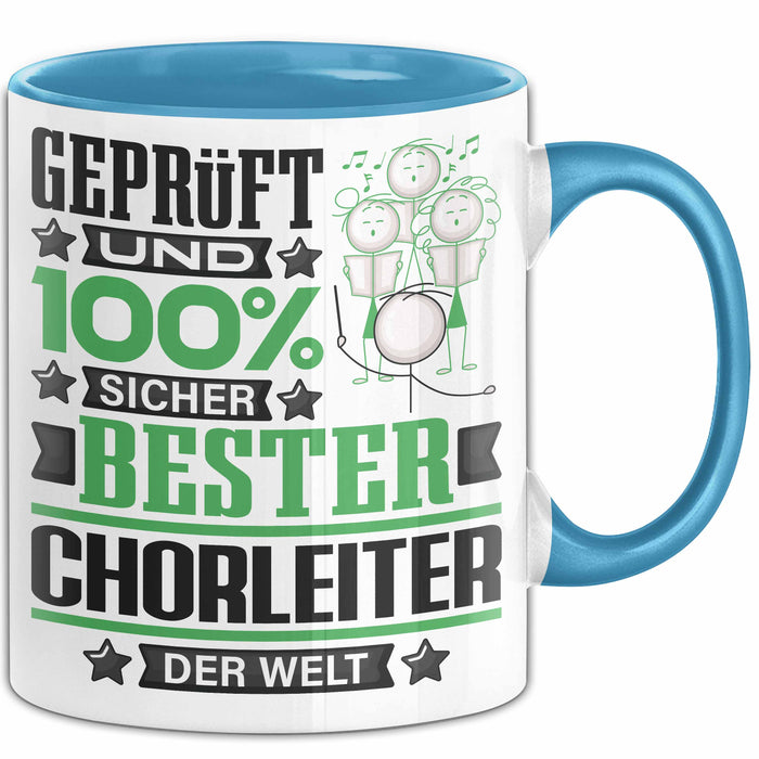 Chorleiter Geschenk Lustiger Spruch für Chorleiter Geschenkidee Bester Chorleiter Der Welt Blau Trendation