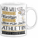 Athletin Tasse Geschenk Spruch Wer Will Schon Prinzessin Sein Wenn Man Auch Athletin Sein Kann Weiß Trendation