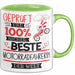 Beste Motorradfahrerin Der Welt Tasse Geschenk für Eine Motorradfahrerin Geprüft Und Sicher Geschenkidee Geburtstag Weihnachten Grün Trendation