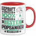 Popsänger Geschenk Lustiger Spruch für Popsänger Geschenkidee Bester Popsänger Der Welt Rot Trendation